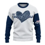 Washington Capitals Sweater Custom Heart Sketch Blue White Best Selling