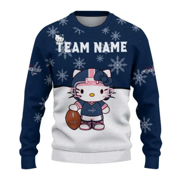 Washington Capitals Sweater Custom Hello Kitty Blue Best Selling
