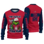 Washington Capitals Sweater Personalized Grinch Fierce Blue Best Selling