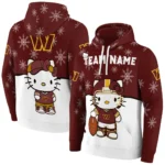 Washington Commanders Hoodie Custom Hello Kitty Burgundy Best Selling