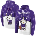 Washington Huskies Hoodie Custom Hello Kitty Purple Best Selling