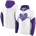 Washington Huskies Hoodie Customized Scribble Heart Purple White Best Selling