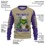 Washington Huskies Sweater Customized Grinch Fierce Purple Best Selling