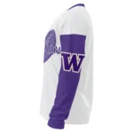 Washington Huskies Sweater Personalized Heart Sketch Purple White Best Selling