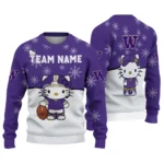 Washington Huskies Sweater Personalized Hello Kitty Purple Best Selling