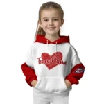 Washington Nationals Hoodie Customized Scribble Heart Red White Best Selling