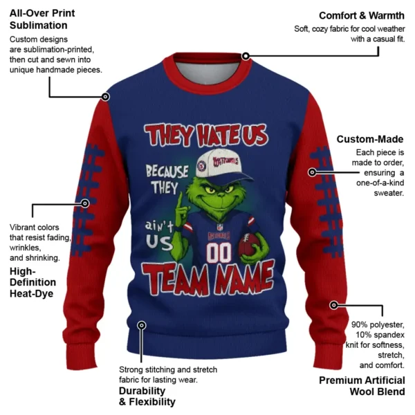 Washington Nationals Sweater Customized Grinch Fierce Red New Arrival