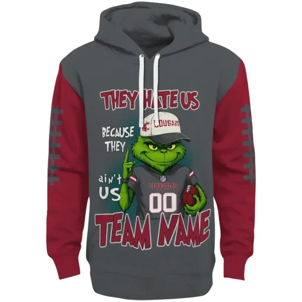 Washington State Cougars Hoodie Custom Grinch Fierce Crimson Best Selling