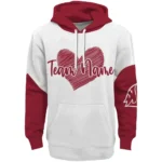 Washington State Cougars Hoodie Personalized Scribble Heart Crimson White Best Selling