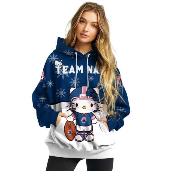 Washington Wizards Hoodie Custom Hello Kitty Blue High Quality
