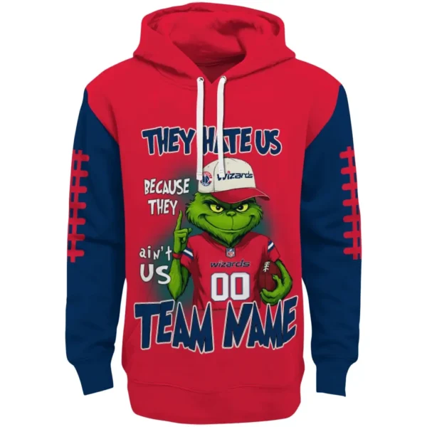 Washington Wizards Hoodie Personalized Grinch Fierce Blue Best Selling