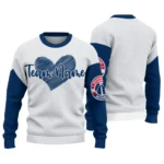 Washington Wizards Sweater Personalized Heart Sketch Blue White Best Selling
