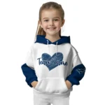 West Virginia Mountaineers Hoodie Custom Scribble Heart Blue White Best Selling