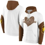Western Michigan Broncos Hoodie Personalized Scribble Heart Brown White Best Selling