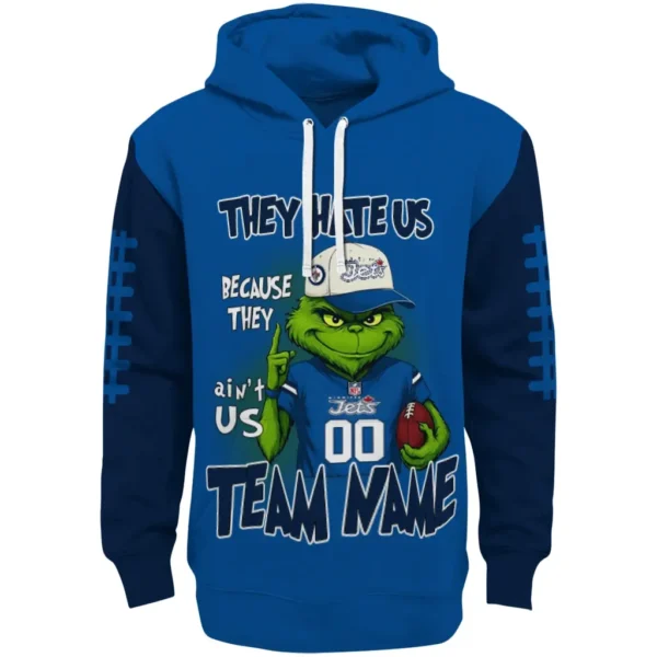 Winnipeg Jets Hoodie Customized Grinch Fierce Blue Best Selling
