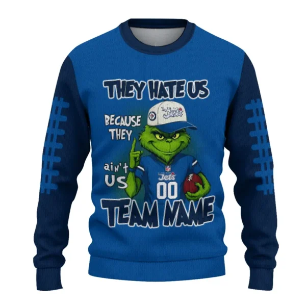 Winnipeg Jets Sweater Custom Grinch Fierce Blue Best Selling