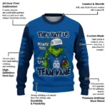 Winnipeg Jets Sweater Custom Grinch Fierce Blue Best Selling
