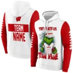 Wisconsin Badgers Hoodie Custom Grinch Fierce Red Best Selling