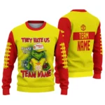 Wolverhampton Wanderers Sweater Customized Grinch Fierce Old Gold Best Selling