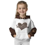 Wyoming Cowboys Hoodie Custom Scribble Heart Brown White Best Selling