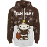 Wyoming Cowboys Hoodie Personalized Hello Kitty Brown Best Selling