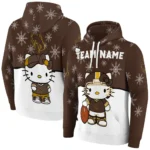 Wyoming Cowboys Hoodie Personalized Hello Kitty Brown Best Selling