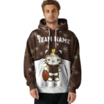Wyoming Cowboys Hoodie Personalized Hello Kitty Brown Best Selling