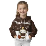 Wyoming Cowboys Hoodie Personalized Hello Kitty Brown Best Selling