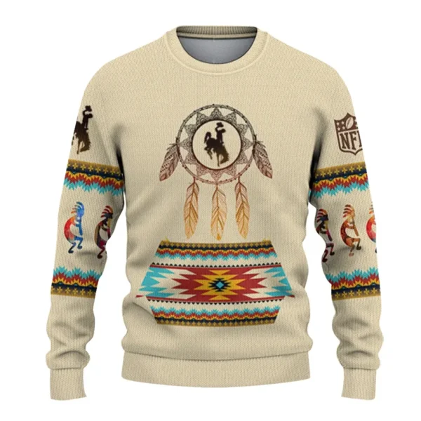 Wyoming Cowboys Sweater Custom Dreamcatcher Feathers Best Selling