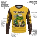 Wyoming Cowboys Sweater Custom Grinch Fierce Brown Best Selling