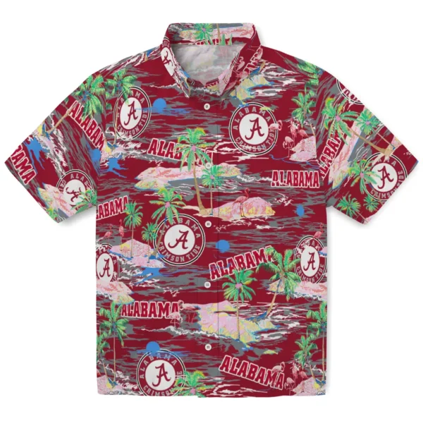 Alabama Tide Hawaiian Shirt - Flamingo Retreat