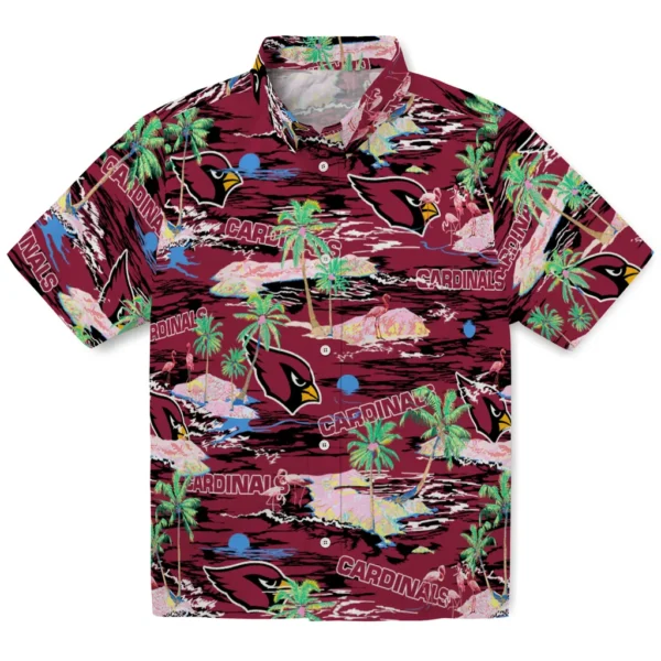 Arizona Cardinals Hawaiian Shirt - Flamingo Retreat