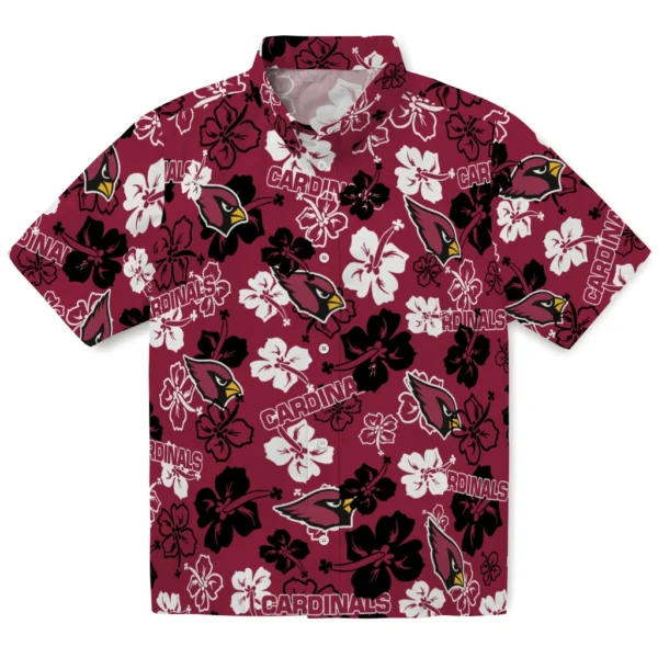 Arizona Cardinals Hawaiian Shirt - Hibiscus Bloom