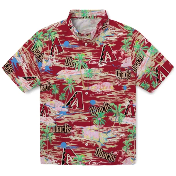 Arizona Diamondbacks Hawaiian Shirt - Flamingo Retreat