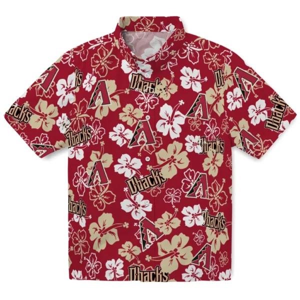 Arizona Diamondbacks Hawaiian Shirt - Hibiscus Bloom
