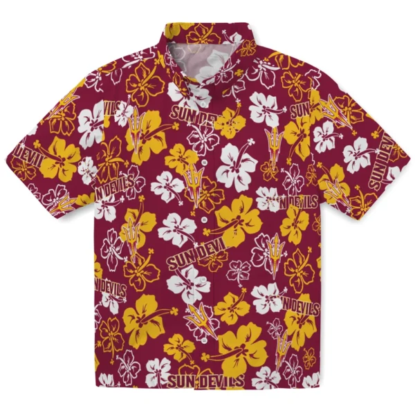 Arizona State Sun Devils Hawaiian Shirt - Hibiscus Bloom