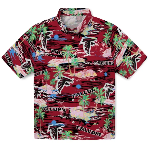 Atlanta Falcons Hawaiian Shirt - Flamingo Retreat