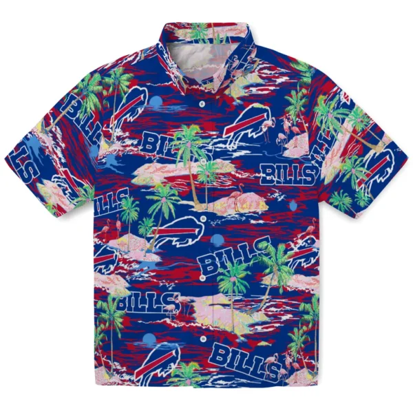 Buffalo Bills Hawaiian Shirt - Flamingo Retreat