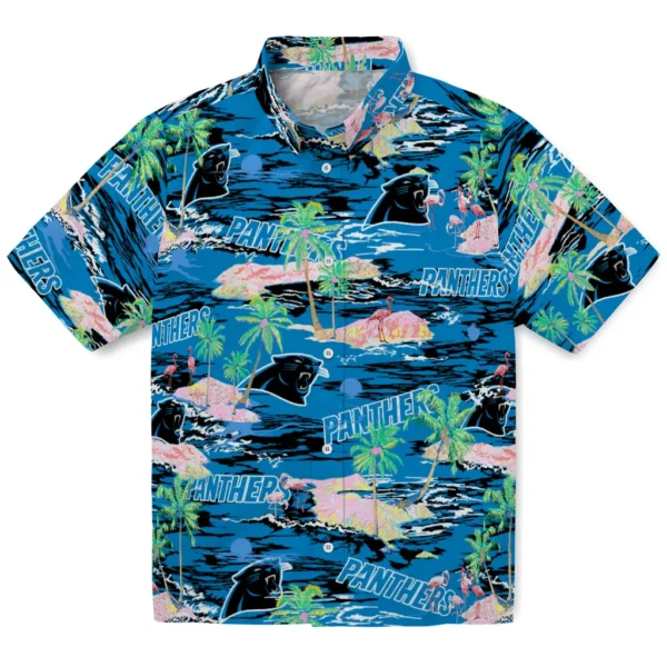 Carolina Panthers Hawaiian Shirt - Flamingo Retreat