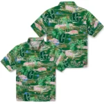 charlotte-49ers-hawaiian-shirt-flamingo-retreat-green-best-selling.webp