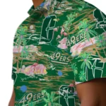 charlotte-49ers-hawaiian-shirt-flamingo-retreat-green-best-selling.webp