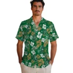 charlotte-49ers-hawaiian-shirt-hibiscus-bloom-green-best-selling.webp