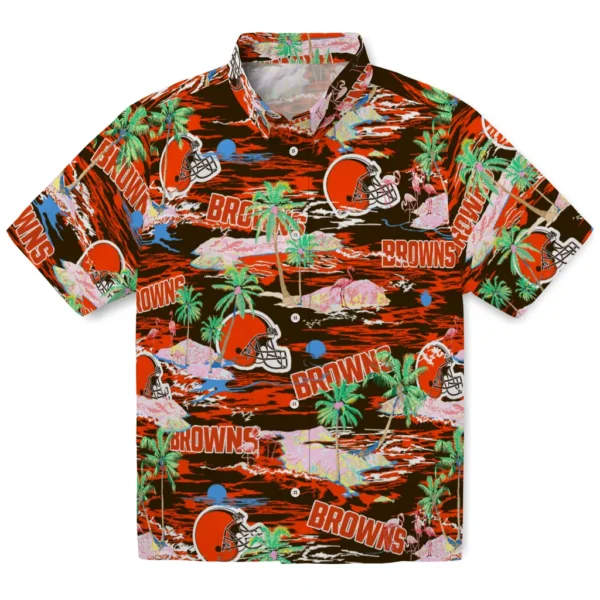 Clevelands Hawaiian Shirt - Flamingo Retreat