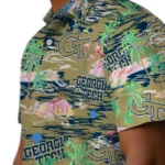 georgia-tech-yellow-jackets-hawaiian-shirt-flamingo-retreat-gold-best-selling.webp