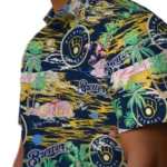 milwaukee-brewers-hawaiian-shirt-flamingo-retreat-navy-blue-best-selling.webp