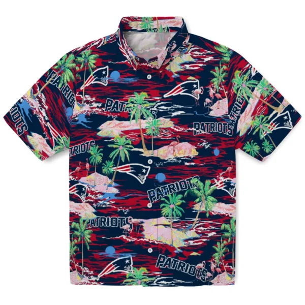 New England Patriots Hawaiian Shirt - Flamingo Retreat