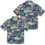 new-york-islanders-hawaiian-shirt-flamingo-retreat-blue-best-selling.webp