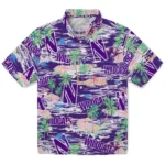northwestern-wildcats-hawaiian-shirt-flamingo-retreat-purple-best-selling.webp