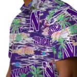 northwestern-wildcats-hawaiian-shirt-flamingo-retreat-purple-best-selling.webp