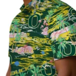oregon-ducks-hawaiian-shirt-flamingo-retreat-green-best-selling.webp